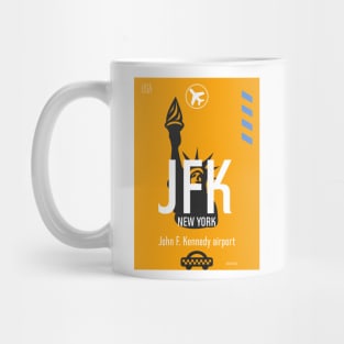 JFK airport statue of liberty Mug